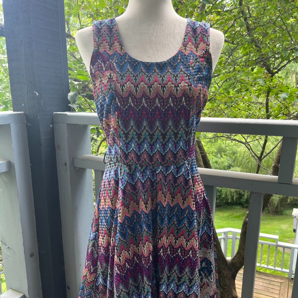 Desigual Colorful Netting Dress - Size 38 (US Size 6) - Casual Dress